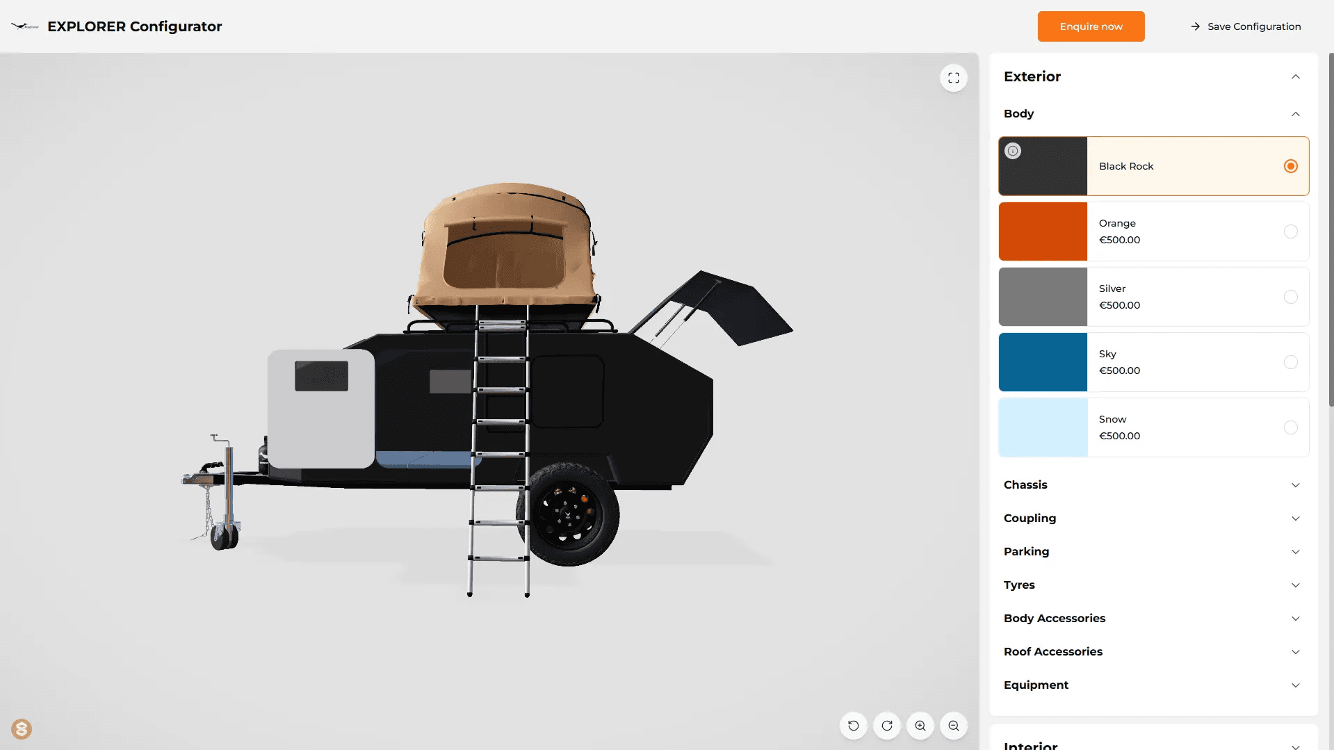 Roadrunner Camper | 3D Configurator