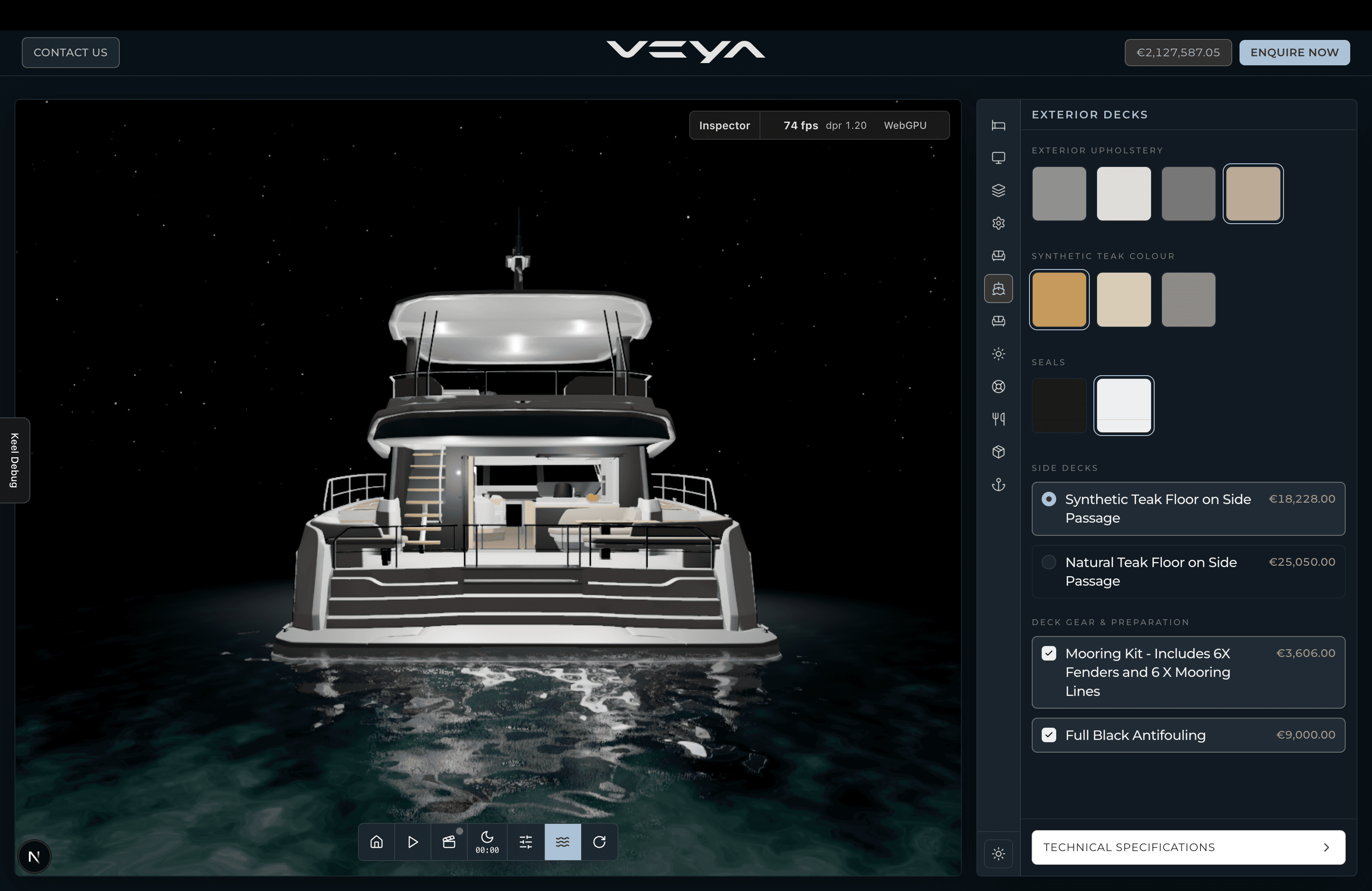 Realistic marine environment