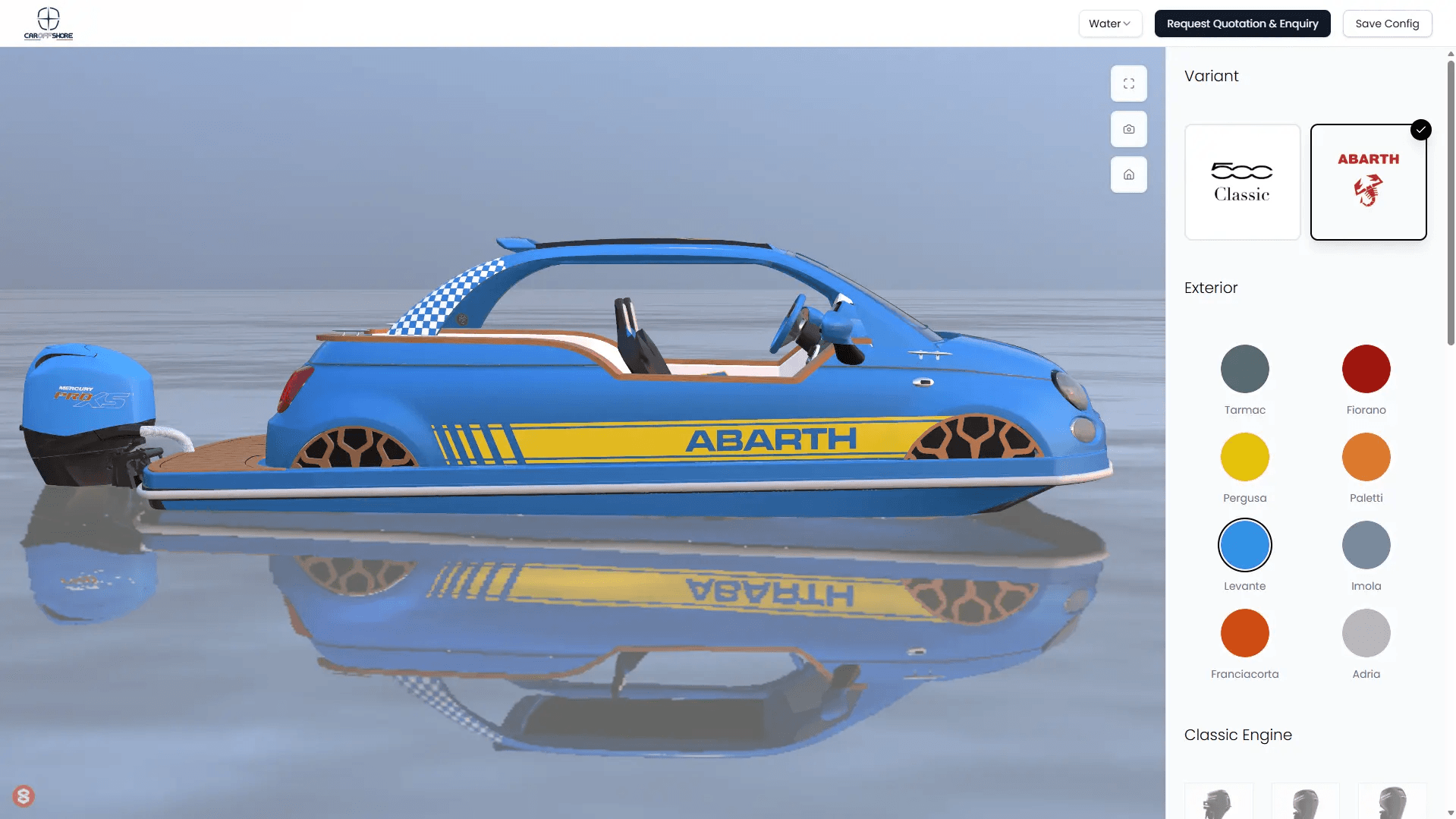Car Off Shore | 3D Configurator by Studio 3DX
